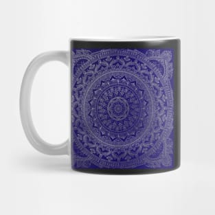 Mandala Royal - Blue and Silver Mug